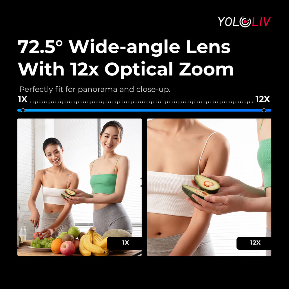 PTZ камера YoloLiv Verticam 1080p Vertical Live Streaming с 12x оптичен зуум