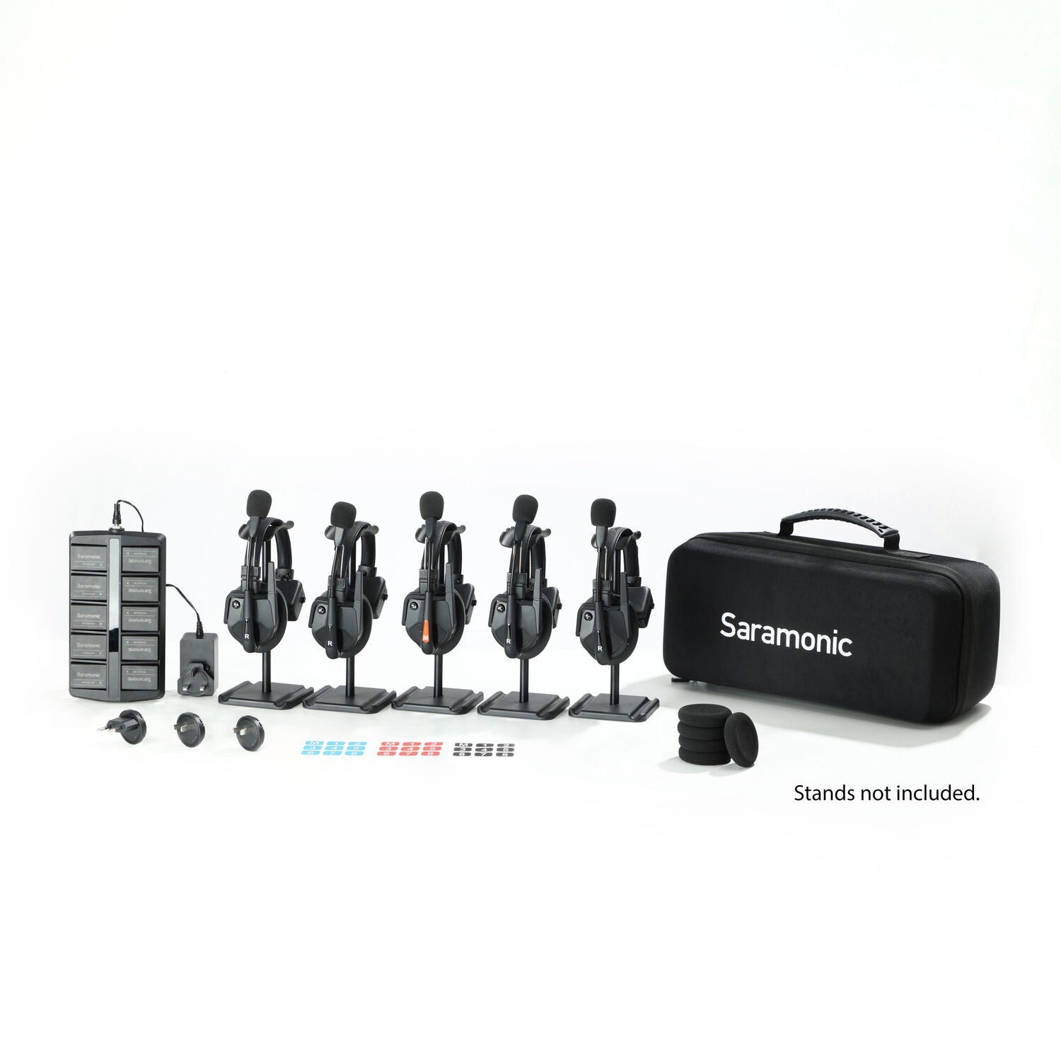 Интерком с 5 единични (1 мастър) слушалки Saramonic WiTalk9 WT5S Full-Duplex 1.9GHz DECT