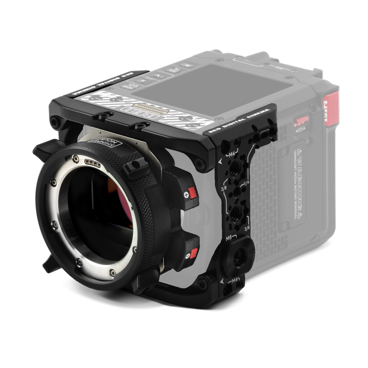 Комплект RED RF към PL Адаптер с Електронен ND Филтър (за Комодо камери)