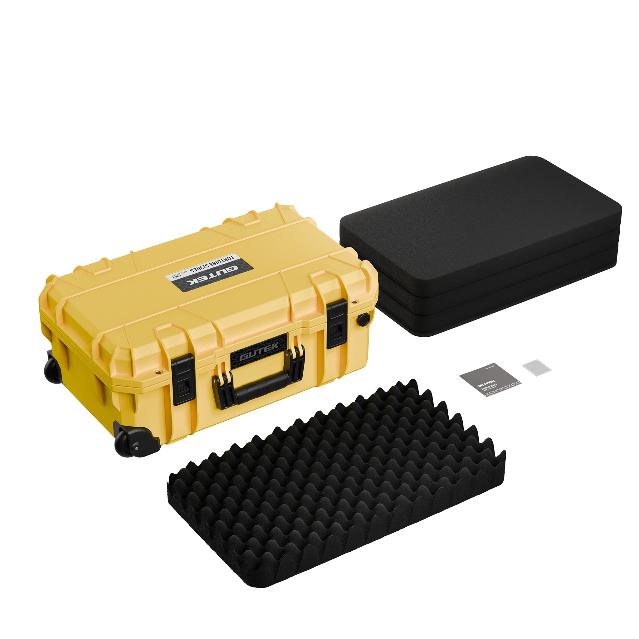Твърд куфар с колелца GUTEK Tortoise T-300 Yellow - IP67