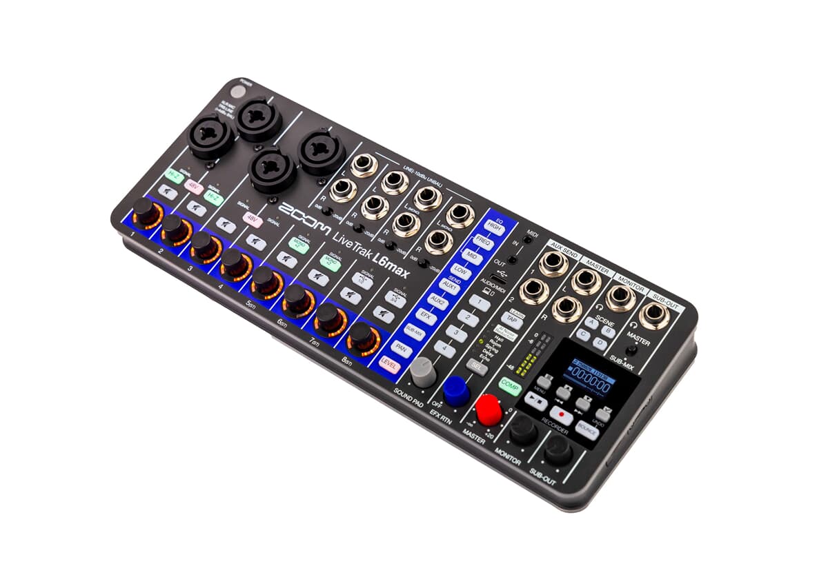 12 канален смесителен пулт с ефекти Zoom L-6Max Livetrak - Digital Mixer and Recorder