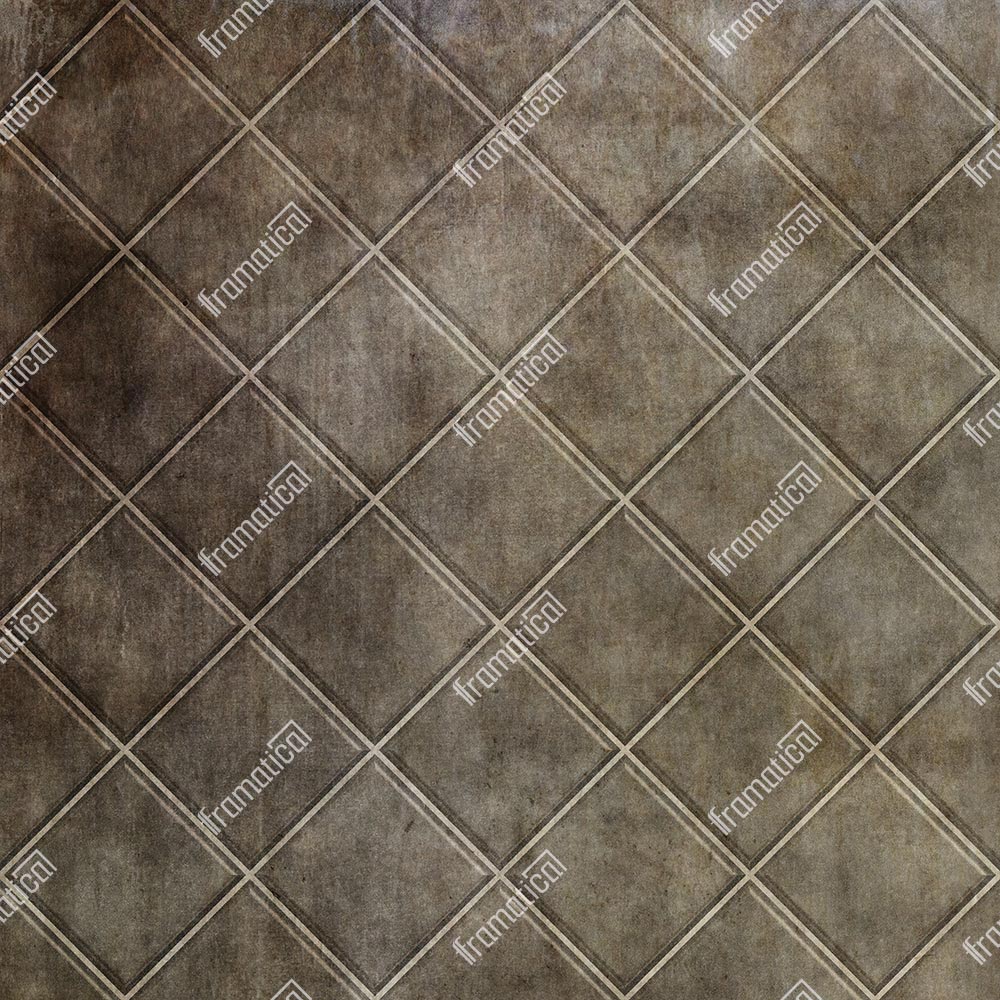 Brown Rustic Tile Mat Floor - 3.00m x 1.50m