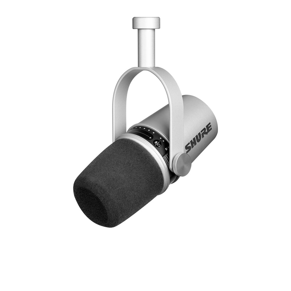 Динамичен Podcast микрофон Shure MV7 - Сребърен