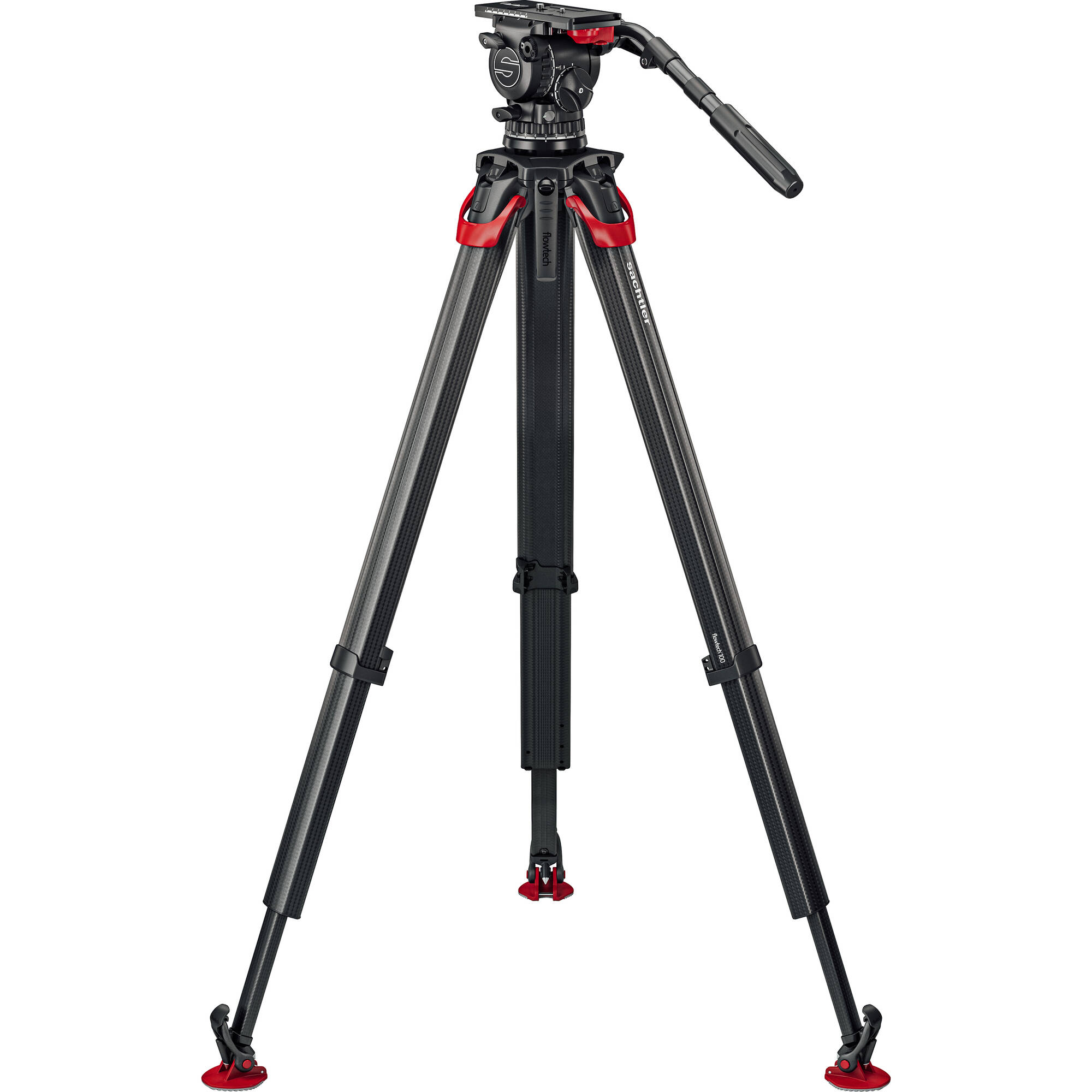 Видео статив комплект Sachtler System aktiv14T flowtech100 GS карбонов със система за бързо разпъване