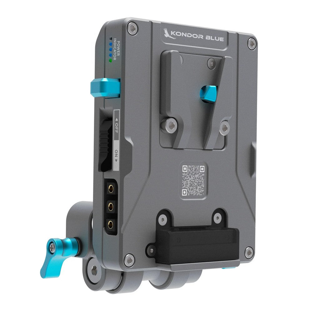 Kondor Blue V-Mount Pro Батерийна Плоча с Клампа за Тръби