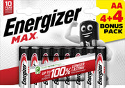 Energizer Max 4+4 бр. AA-LR6 1.5V Алкални батерии