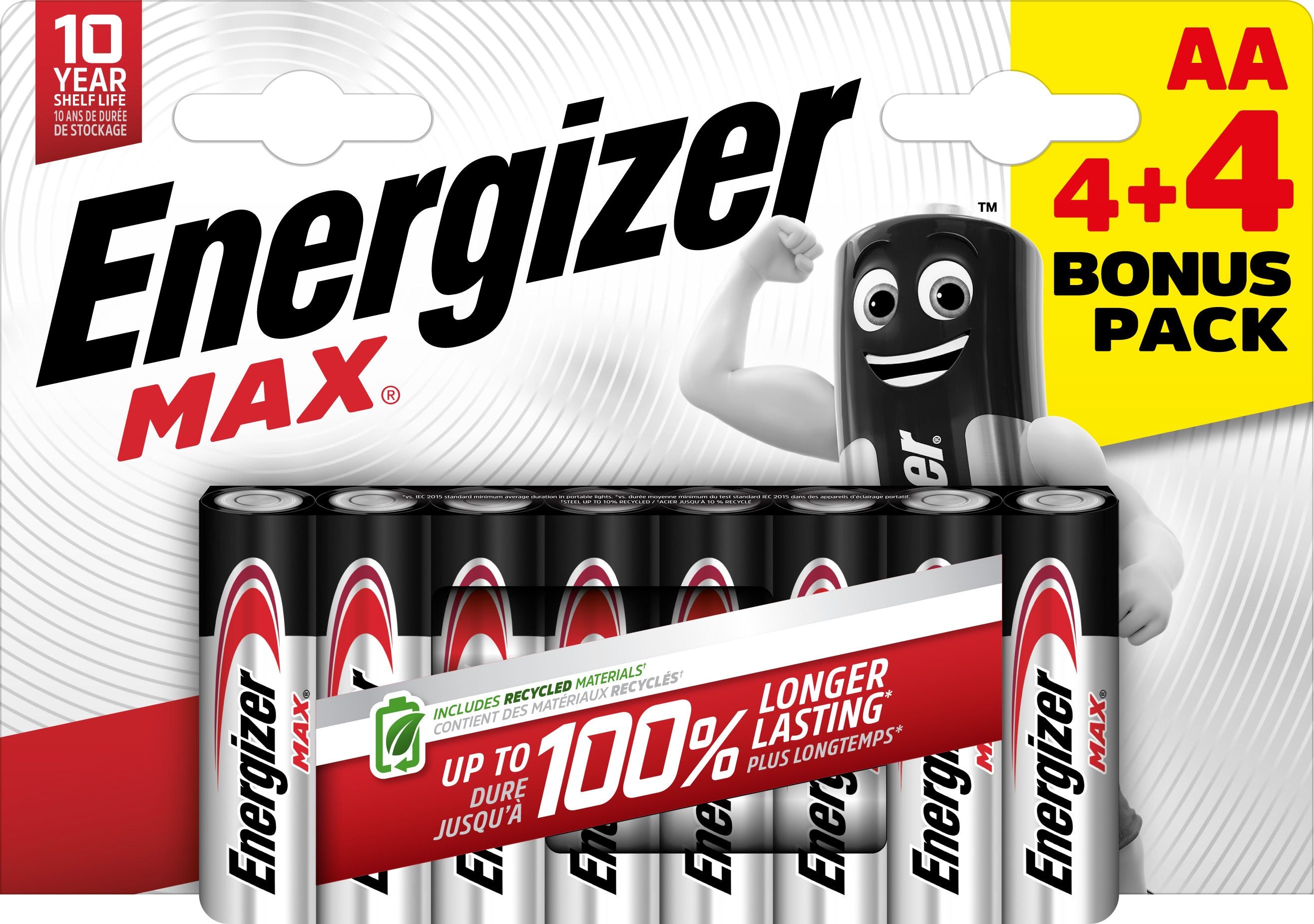 Energizer Max 4+4 бр. AA-LR6 1.5V Алкални батерии