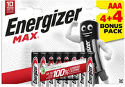 Energizer Max 4+4 бр. AAA-LR03 1.5V Алкални батерии