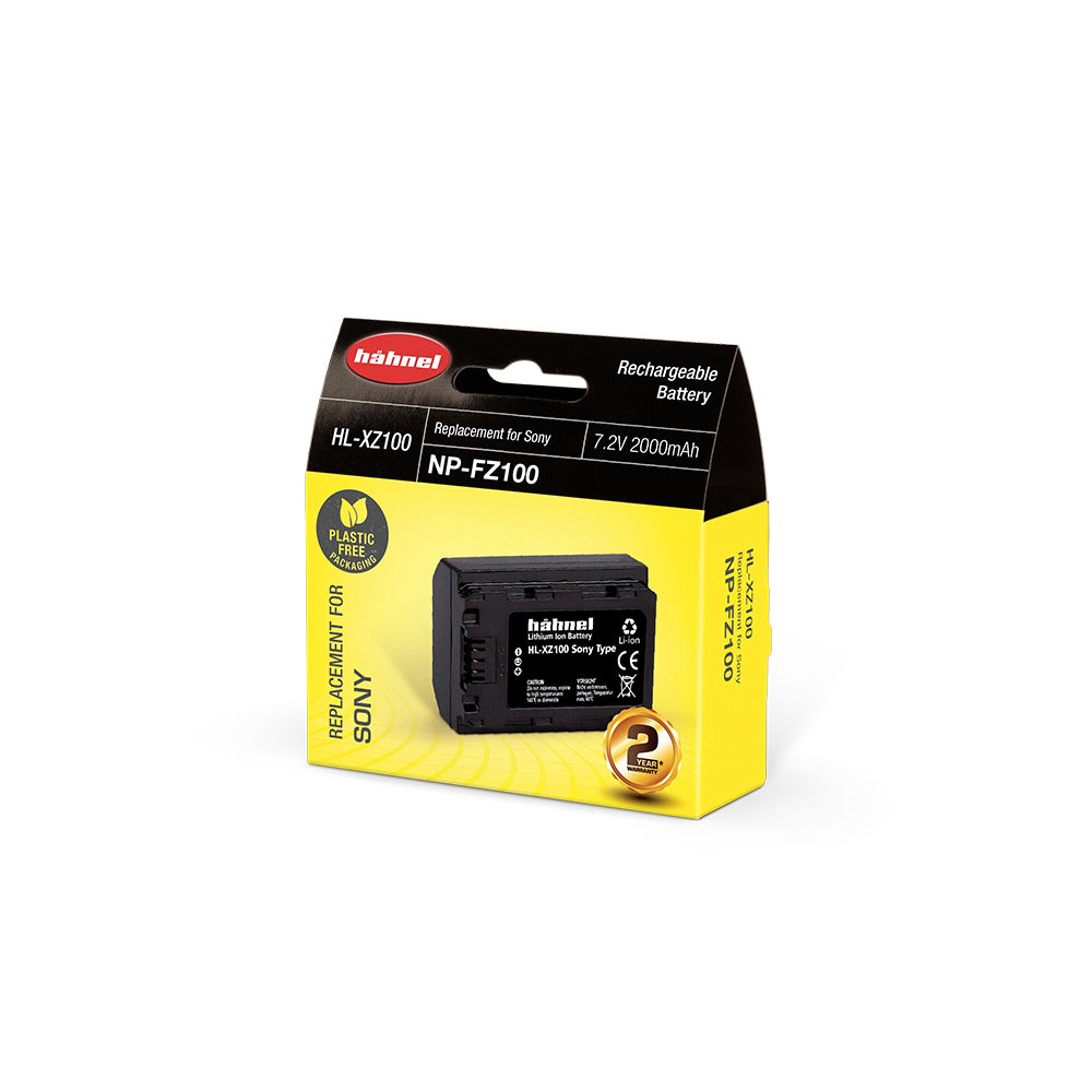 Батерия Hahnel HL-XZ100 (заместител на Sony NP-FZ100) 7.2V, 2000mAh, 14.4Wh - литиево-йонна