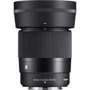 Обектив Sigma AF 30mm f1.4 DC DN Contemporary за Fujiflm X