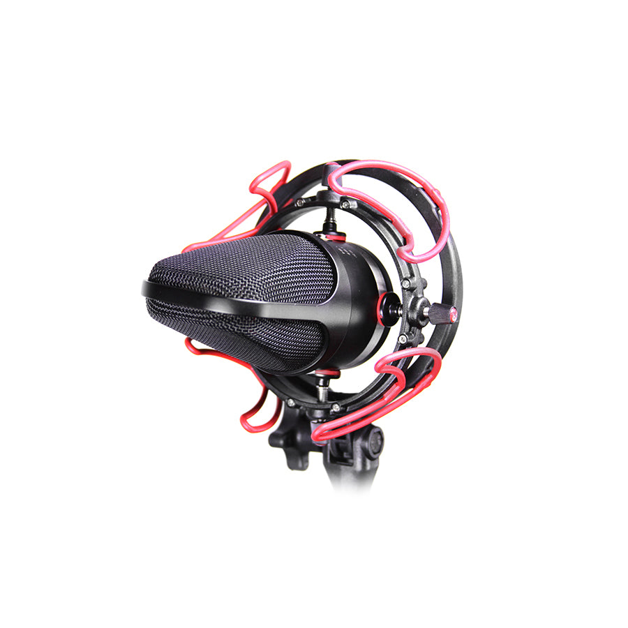 Rycote InVision USM VB-L for microphones weighing 500 grammes or less (will hold up to 750gr) & between 55mm to 68mm in diameter.