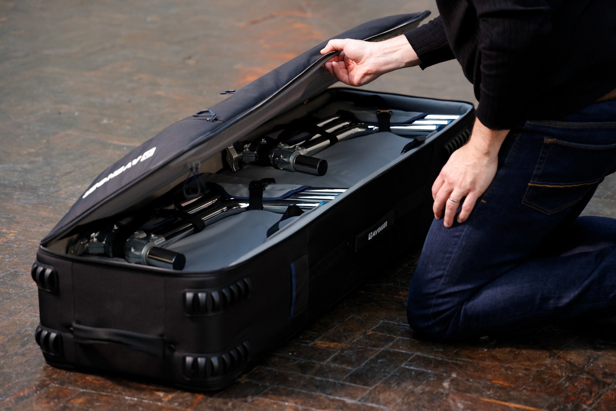 Чанта за три Detachable C-Stand-а и аксесоари - с колелца