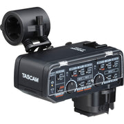 Аудио XLR адаптер Tascam CA-XLR2d-C с краче за фотоапарати и камери Canon