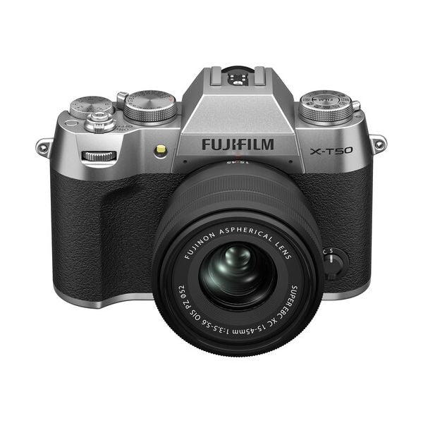 FUJIFILM X-T50 Mirrorless Camera with 15-45mm f/3.5-5.6 Lens Silver