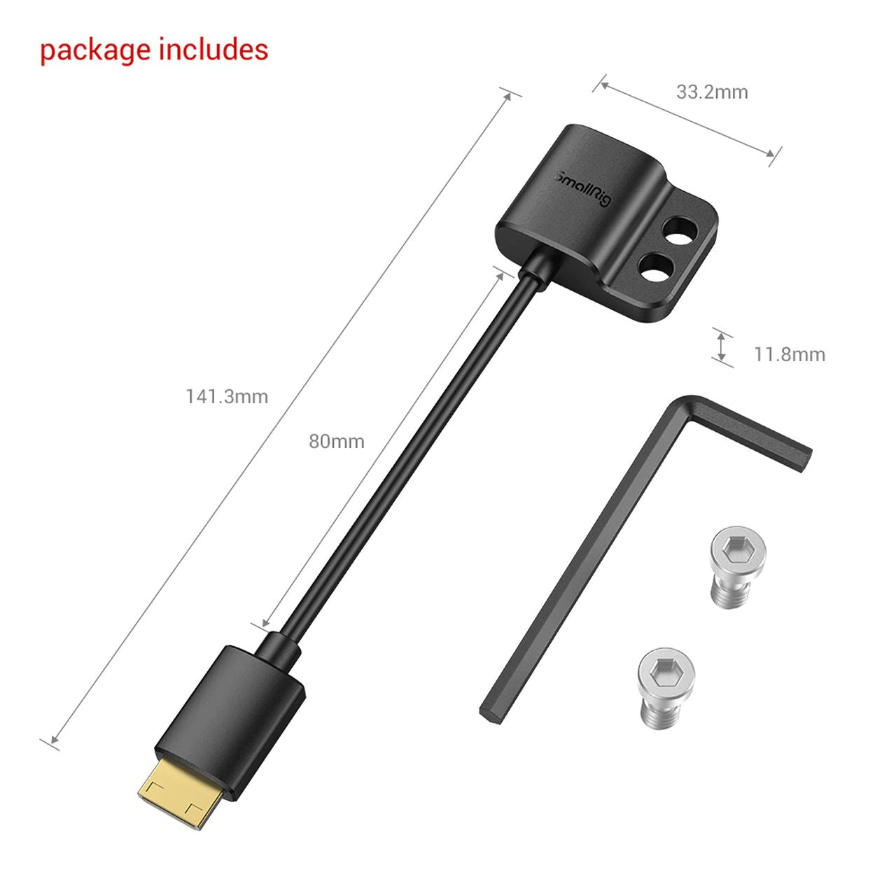 HDMI към mini HDMI адаптер за закрепяне на клетка - SmallRig 3020
