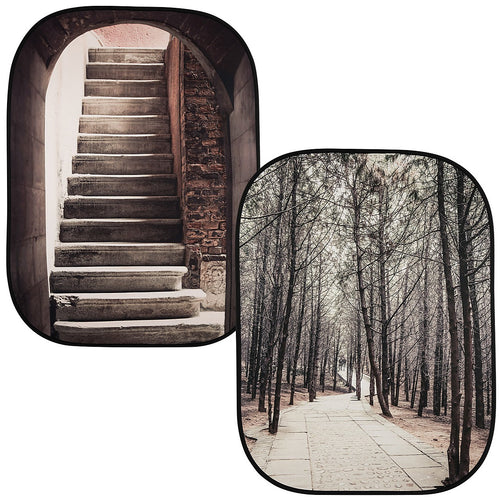 Сгъваем фон Manfrotto Perspective  - 1.5 x 2.1 м Stone Steps/Winter Trees