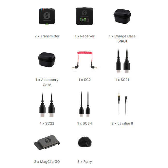 Комплект безжични брошки и рекордер Rode Wireless Pro - 2бр. предавател и 1бр. двуканален приемник
