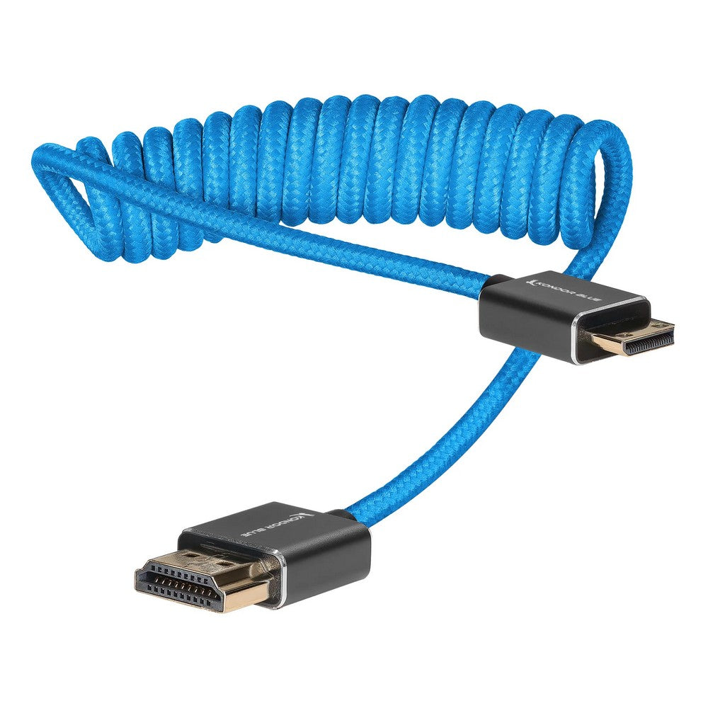 Mini HDMI към Full HDMI кабел 12-24инча навит