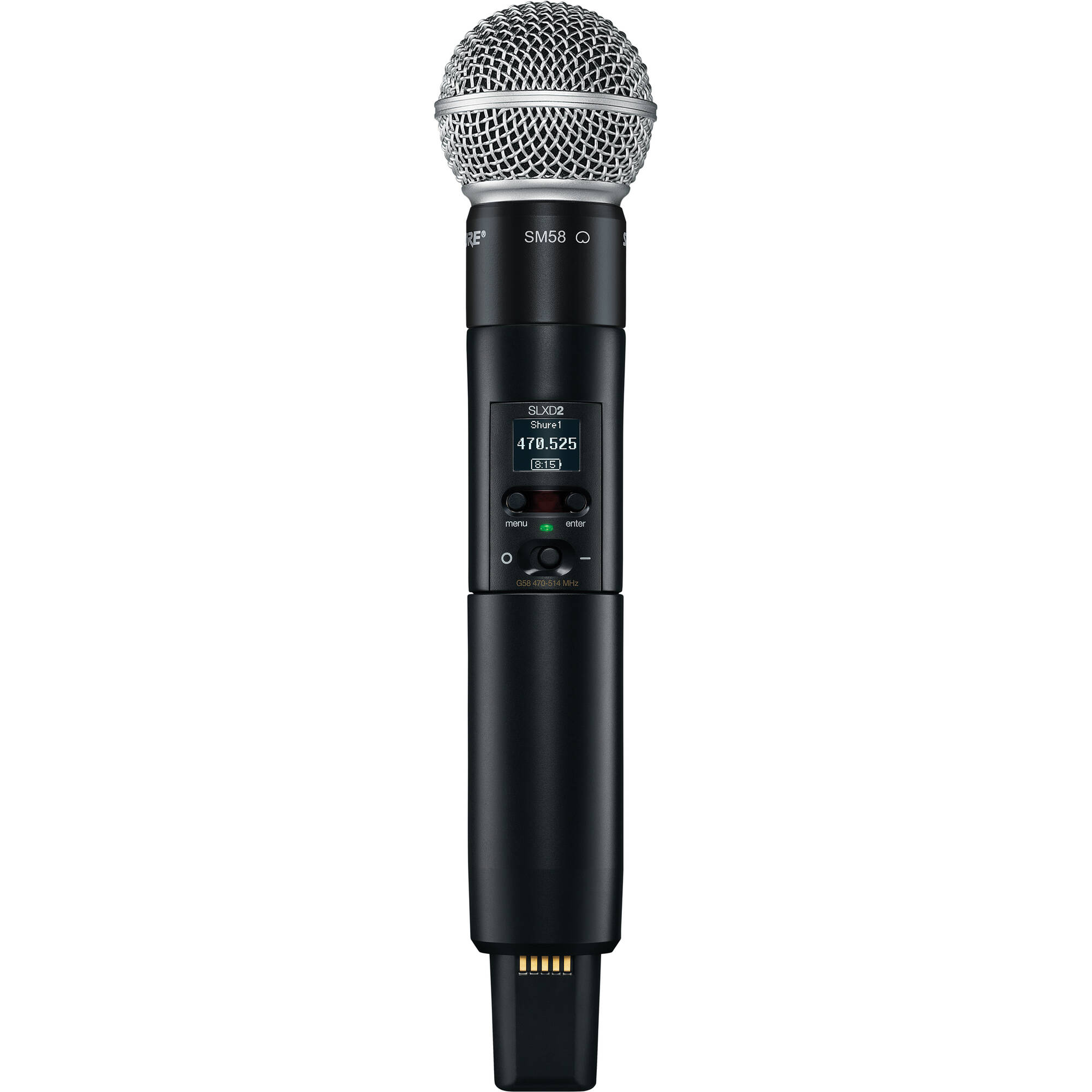 Безжична система Shure SLXD24E/SM58-L56(650-694MHz) с ръчен микрофон и капсула SM58-кардиод