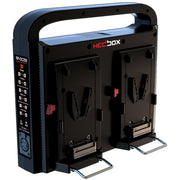 Hedbox Professional  Quad Simultaneous Battery Charger - V Lock Mount