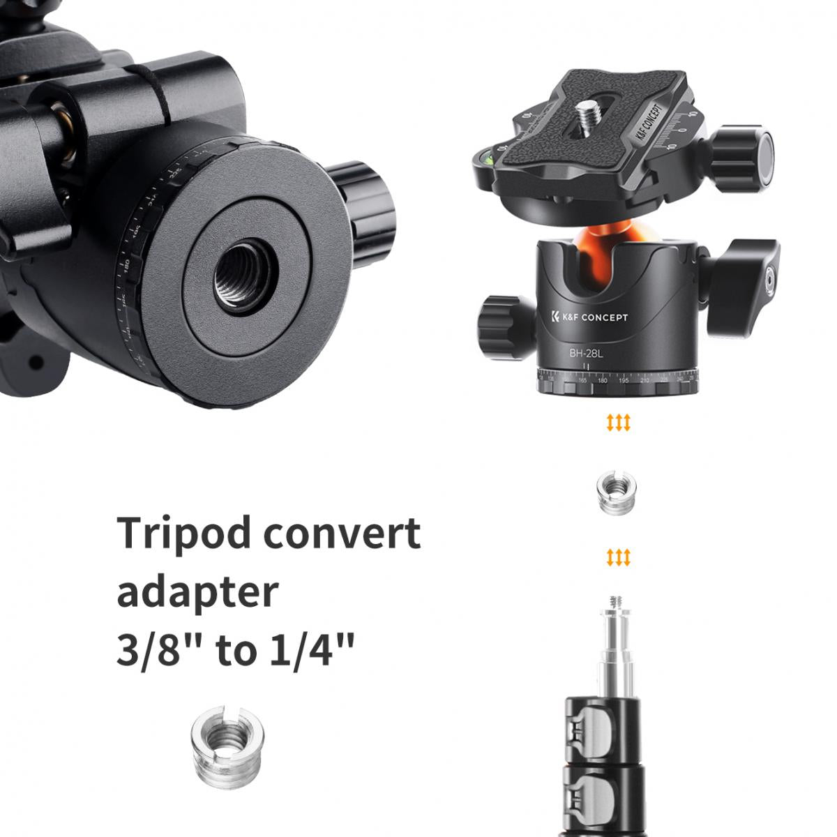 K&F Concept Professional 10 Kg Capacity Tripod Ball Head