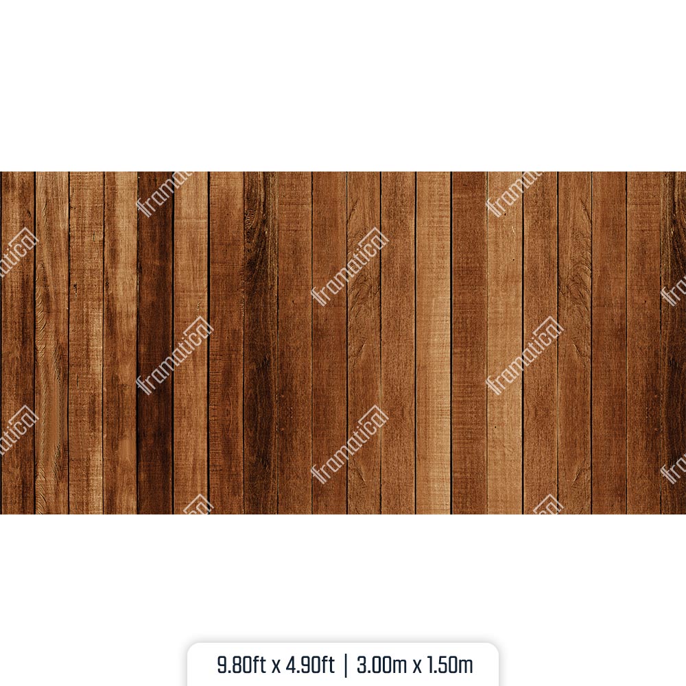 Natural Timber Vertical Plank Mat Floor - 3.00m x 1.50m