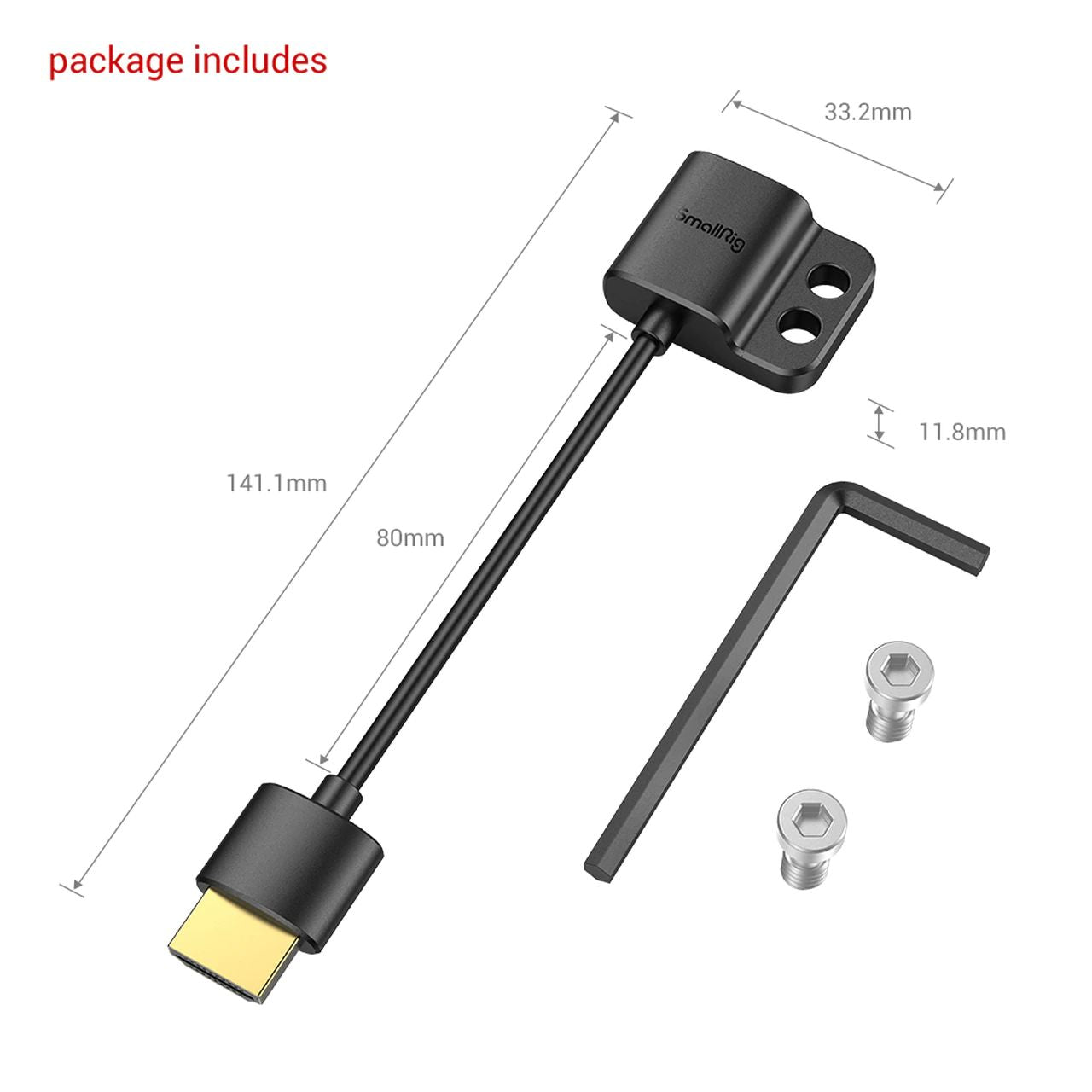 HDMI към HDMI адаптер за закрепяне на клетка - SmallRig 3019