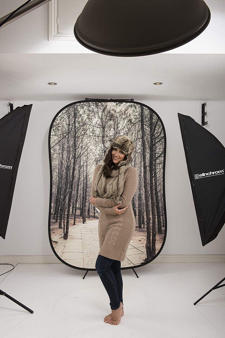 Сгъваем фон Manfrotto Perspective  - 1.5 x 2.1 м Stone Steps/Winter Trees