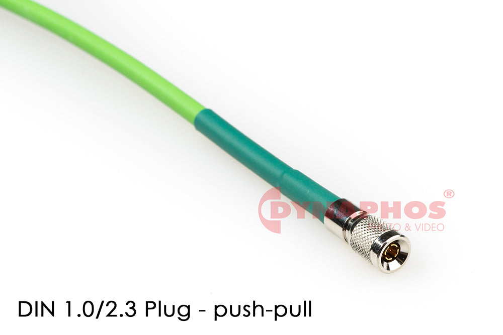 Male connector DIN  1.0/2.3 Crimp plug, Push-pull for cable Belden 1855