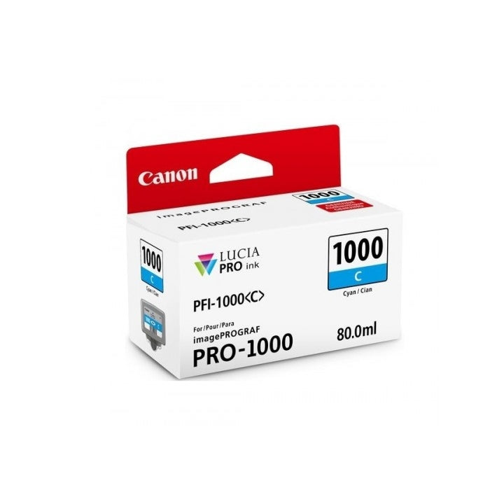 Консуматив Canon - мастилница PFI-1000 PC Photo Cyan Ink Tank 80ml