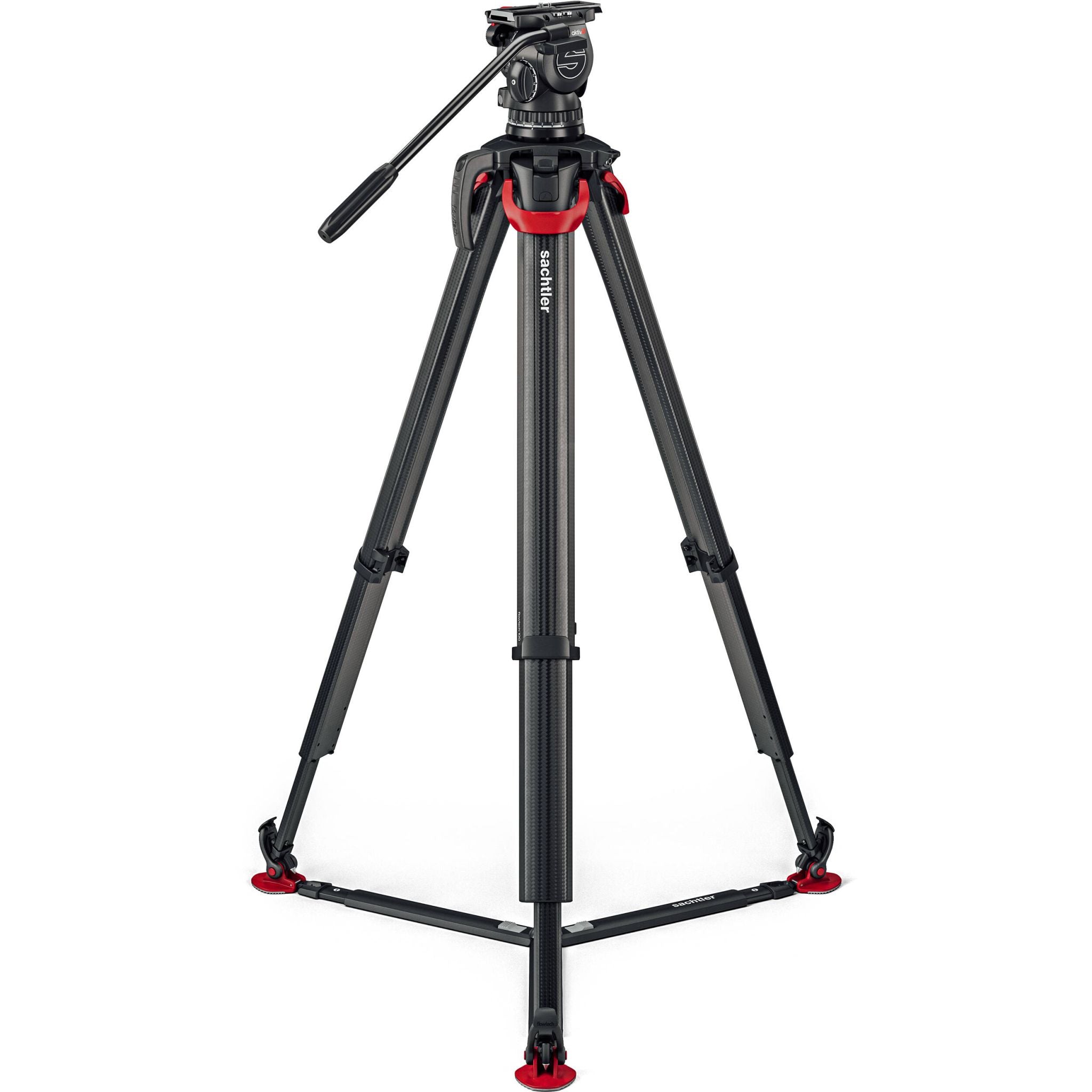 Видео статив Sachtler aktiv10 Flowtech 100 GS Карбонов комплект със система за бързо разпъване
