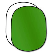 Сгъваем фон с две лица - 1.5 х 2 м Chromagreen / Бял
