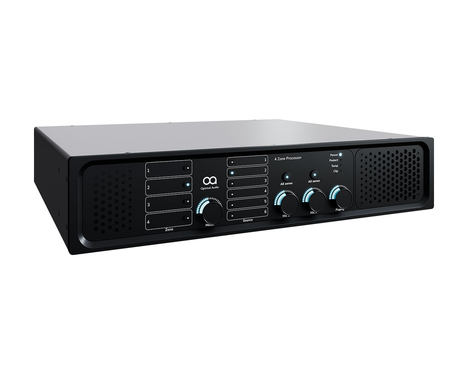 Зонов контролер с усилване Optimal Audio ZONE4P с DSP - 4x100W (4Ω и 8Ω) 2x200W (8Ω)