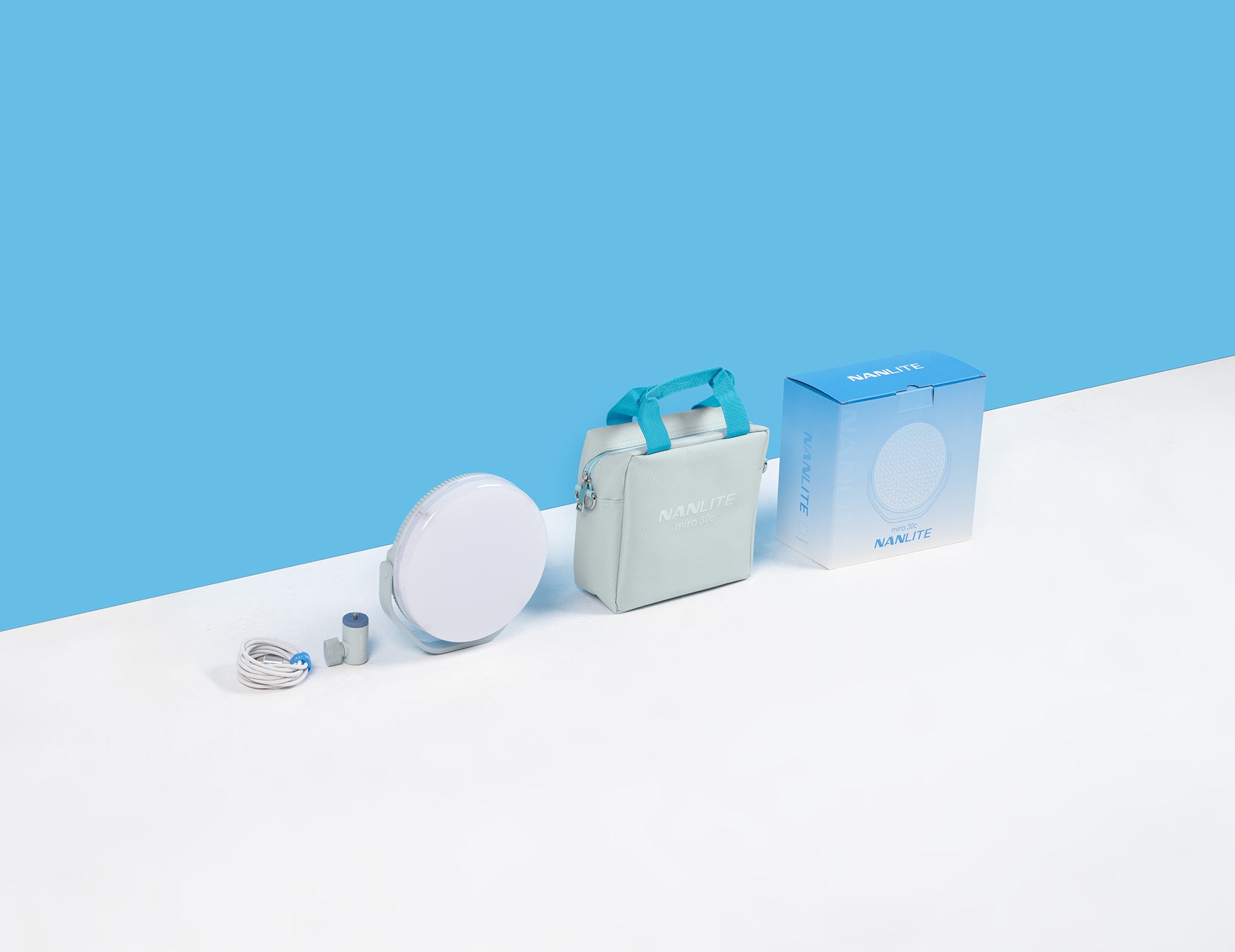 Кръгъл диоден панел NANLITE miro 30c LED Full-color (Mint Blue)
