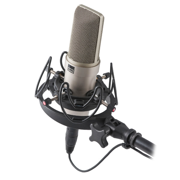 Rycote InVision USM for microphones weighing up to 750 grammes & between 18mm and 55mm in diameter.