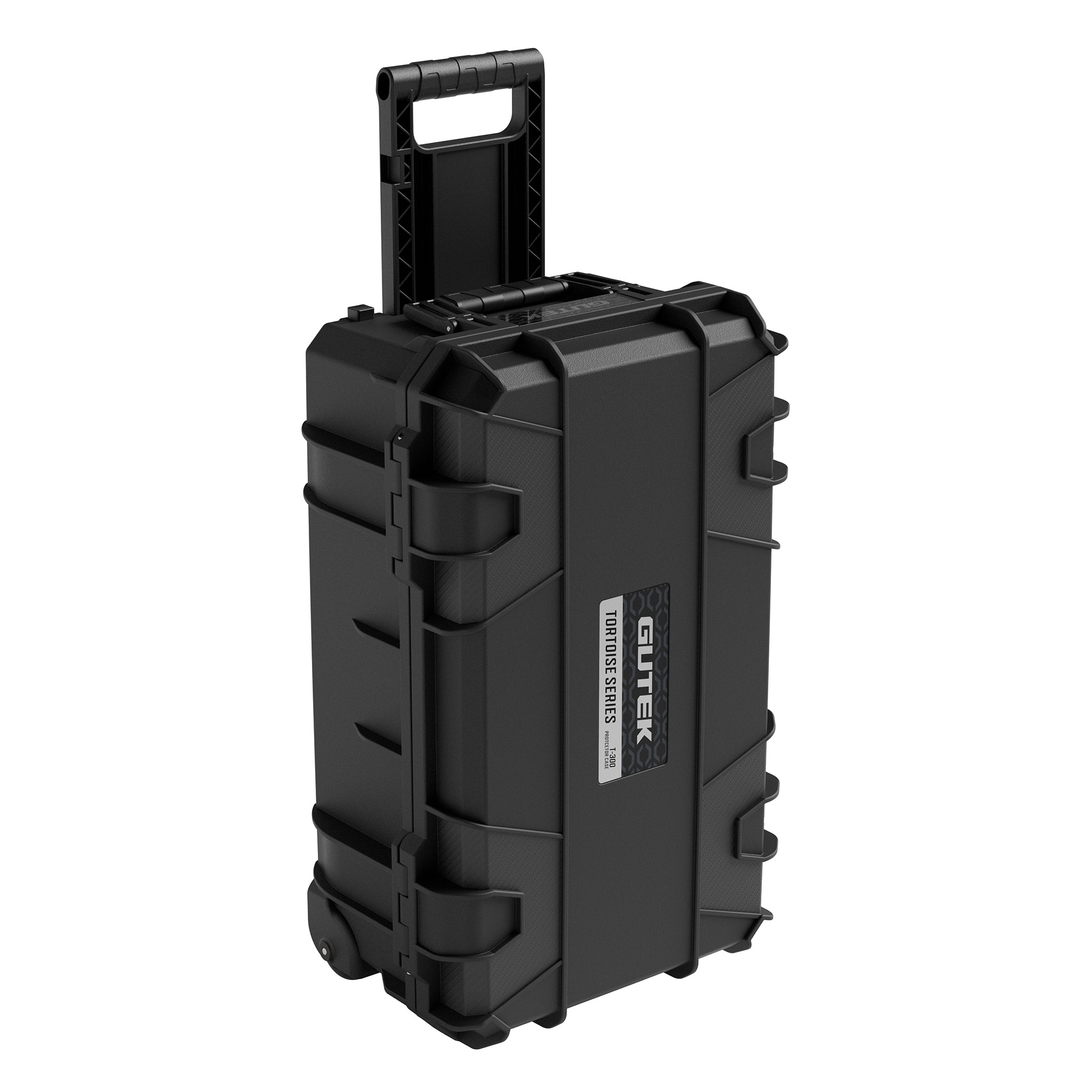 Твърд куфар с колелца GUTEK Tortoise T-300 Black - IP67