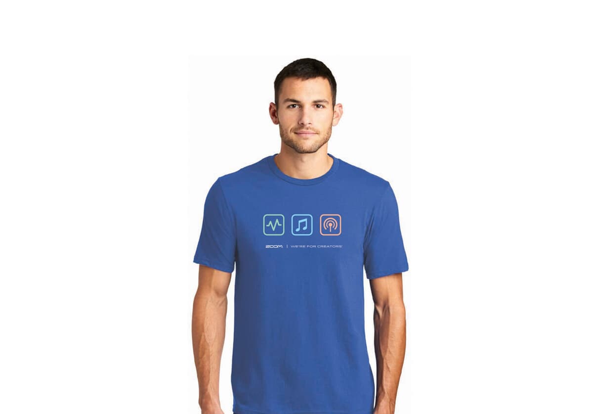 Zoom T-Shirt Icon Blue Size XL