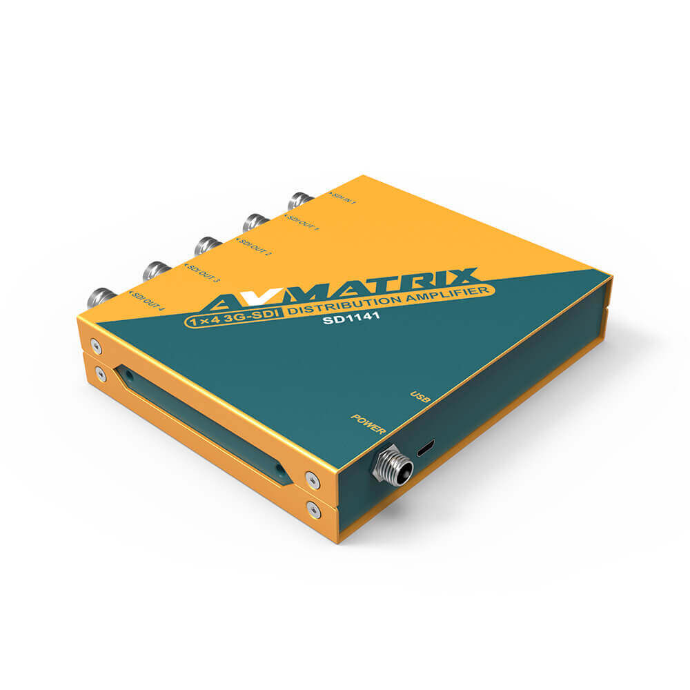 Разпределителен усилвател с повторна синхронизация 1×4 SDI AVMATRIX