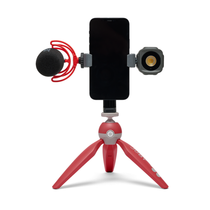 Комплект Joby HandyPod 2 с държач за телефон и екшън камера - червен
