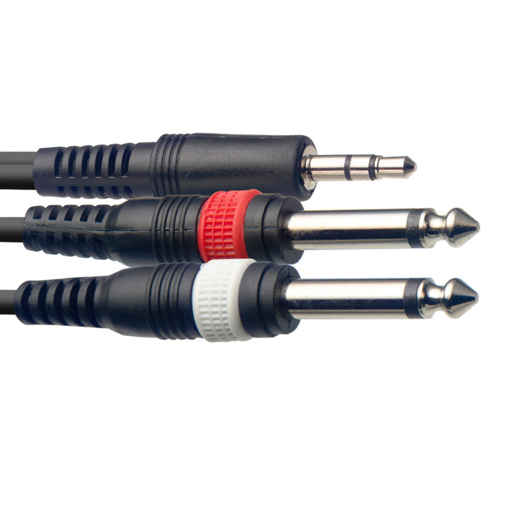 Кабел Stagg SYC1/MPSB2P 3.5mm мини стерео жак към 2бр. 6.3mm моно жака - 1m
