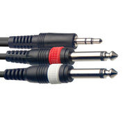 Кабел Stagg SYC1/MPSB2P 3.5mm мини стерео жак към 2бр. 6.3mm моно жака - 1m