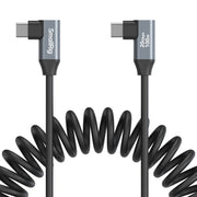 SmallRig USB-C (ъглов към ъглов) навит на спирала кабел за данни (60 см)
