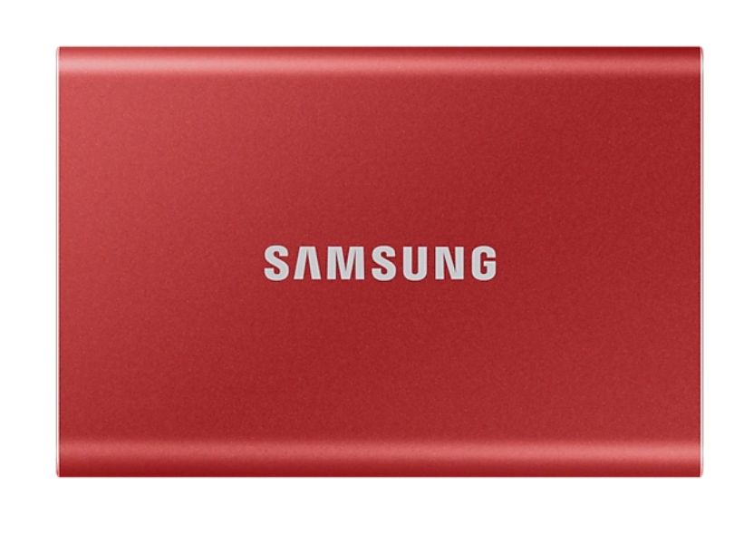 SSD диск, Samsung T7 1TB - USB-C 3.2, 1050 MB/s read, 1000 MB/s write, червен