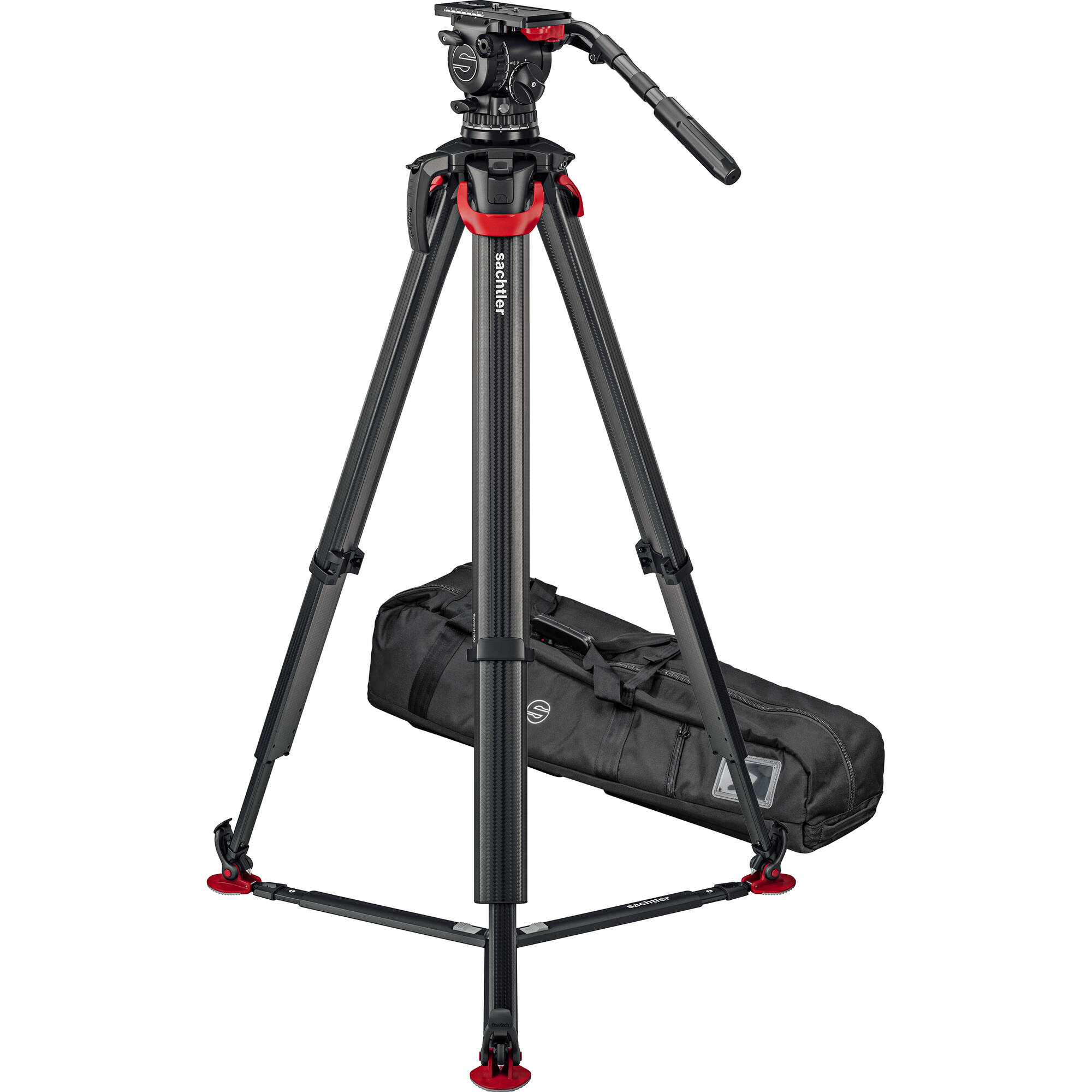 Видео статив комплект Sachtler System aktiv14T flowtech100 GS карбонов със система за бързо разпъване