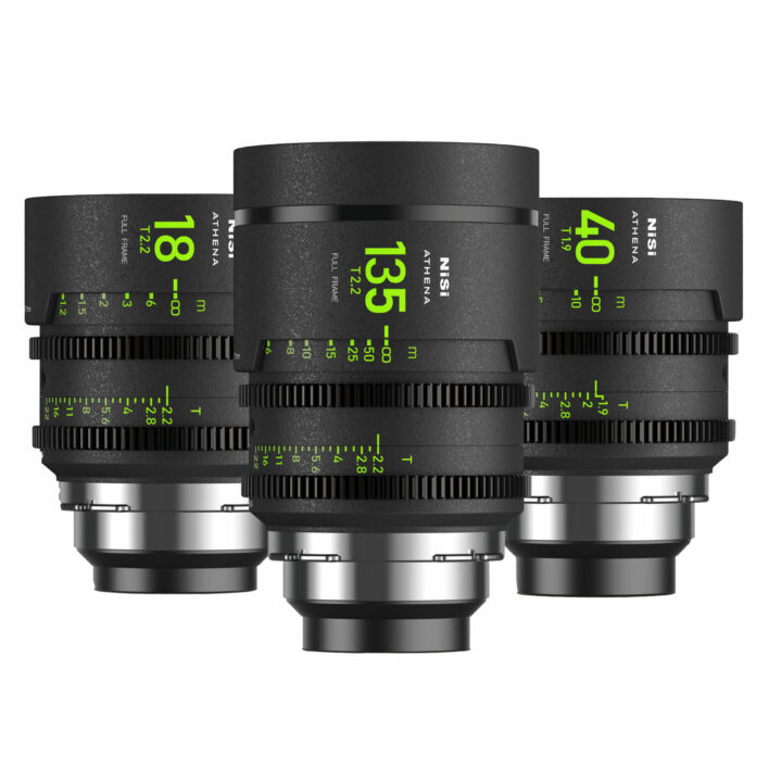 Комплект обективи NiSi Cine Lens Athena Prime 18/40/135mm ARRI PL - 3 обектива