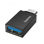 Адаптер HAMA OTG USB-C Мъжко - USB 3.2 Gen 1 A Женско, 5Gbit/s, Черен