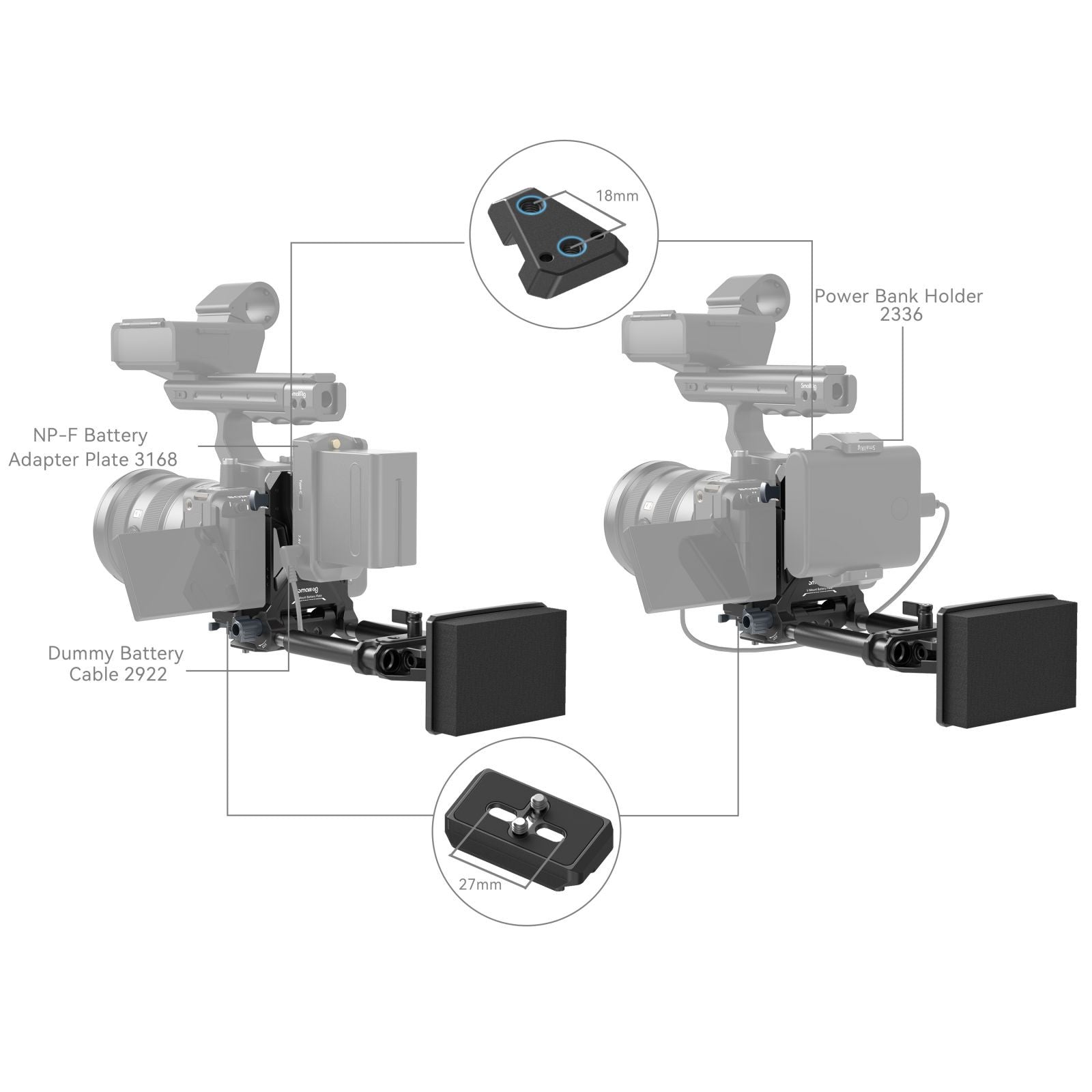 SmallRig компактна система за монтаж на V-Mount батерия 4063B