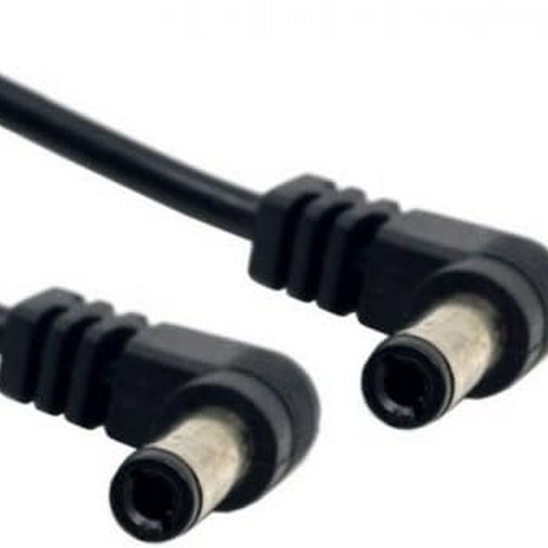DC 5.5x2.1mm, 2.5mm Мъжки към 5.5x2.1mm, 2.5mm Мъжки Кабел 60см Прав Ъгъл