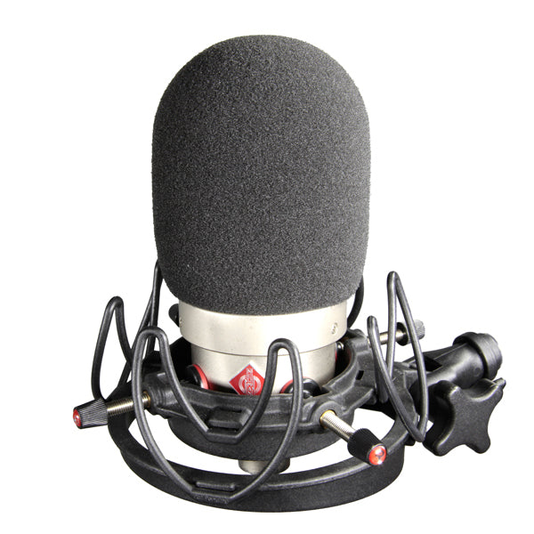 Rycote InVision USM for microphones weighing up to 750 grammes & between 18mm and 55mm in diameter.