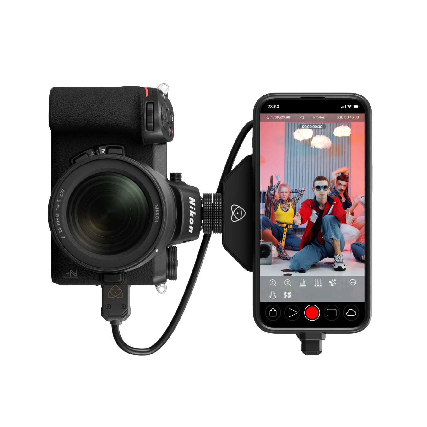 Atomos Ninja Phone - основен продукт - ко-процесор за Phone 15 Pro или Pro Max